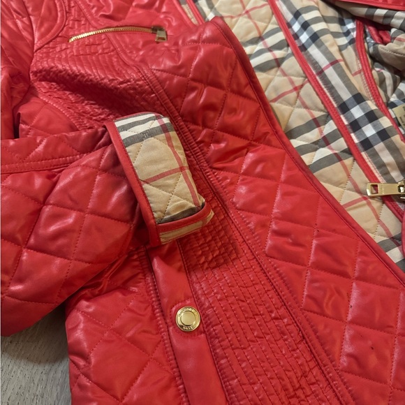 BURBERRY BRIT Red Quilted Jacket for Women - Picture 3 of 8